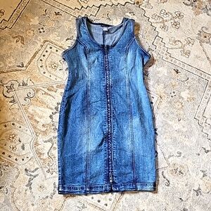 VENUS Stretch Functional Zip Front Jean Dress Size 12
